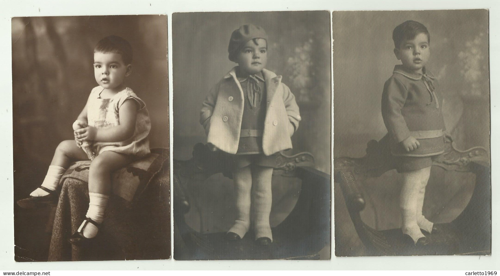 3 CARTOLINE FOTOGRAFICHE  BAMBINO A PESCIA ( PISTOIA ) NEL 1929 - VEDI RETRO - NV FP - Sonstige & Ohne Zuordnung