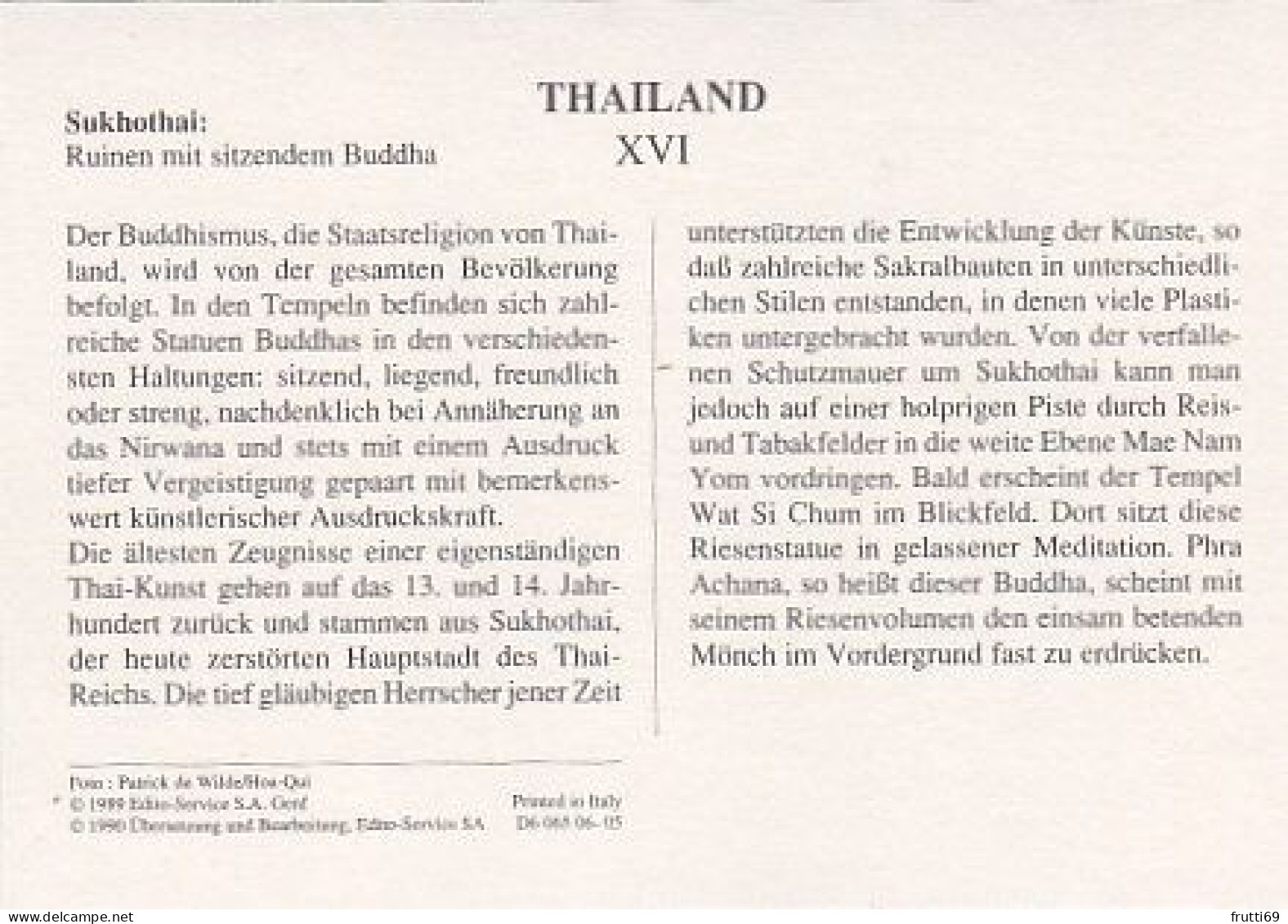 AK148216 THAILAND - Sukhothai - Ruinen Mit Sitzendem Buddha - Thaïlande