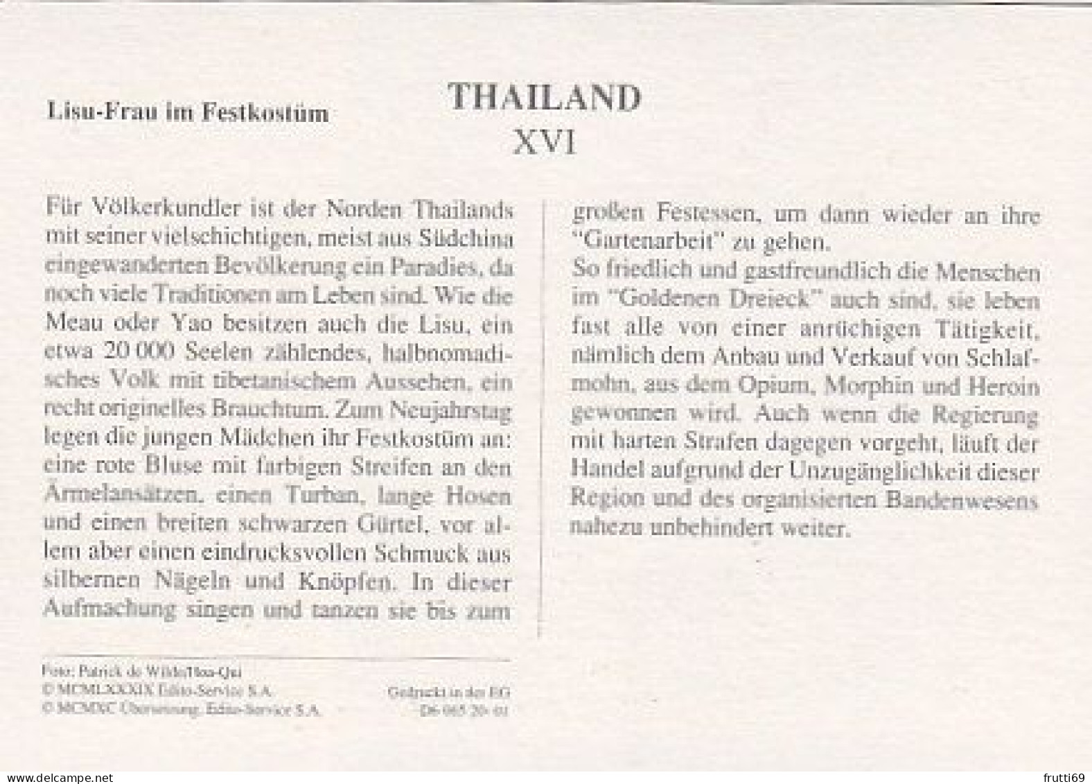 AK148223 THAILAND - Lisu-Frau Im Festkostüm - Thaïlande