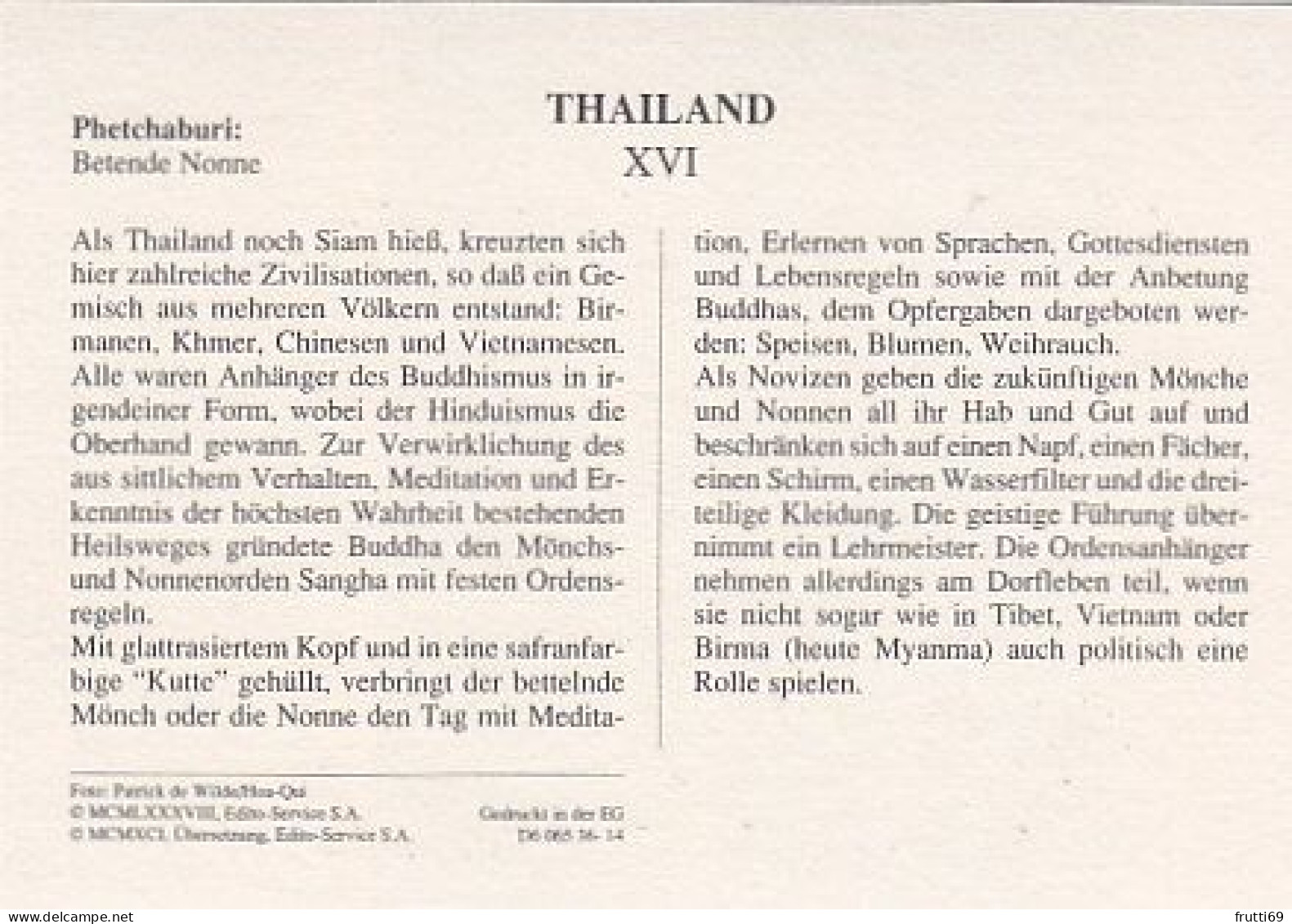 AK148235 THAILAND - Phetchaburi - Betende Nonne - Thaïlande