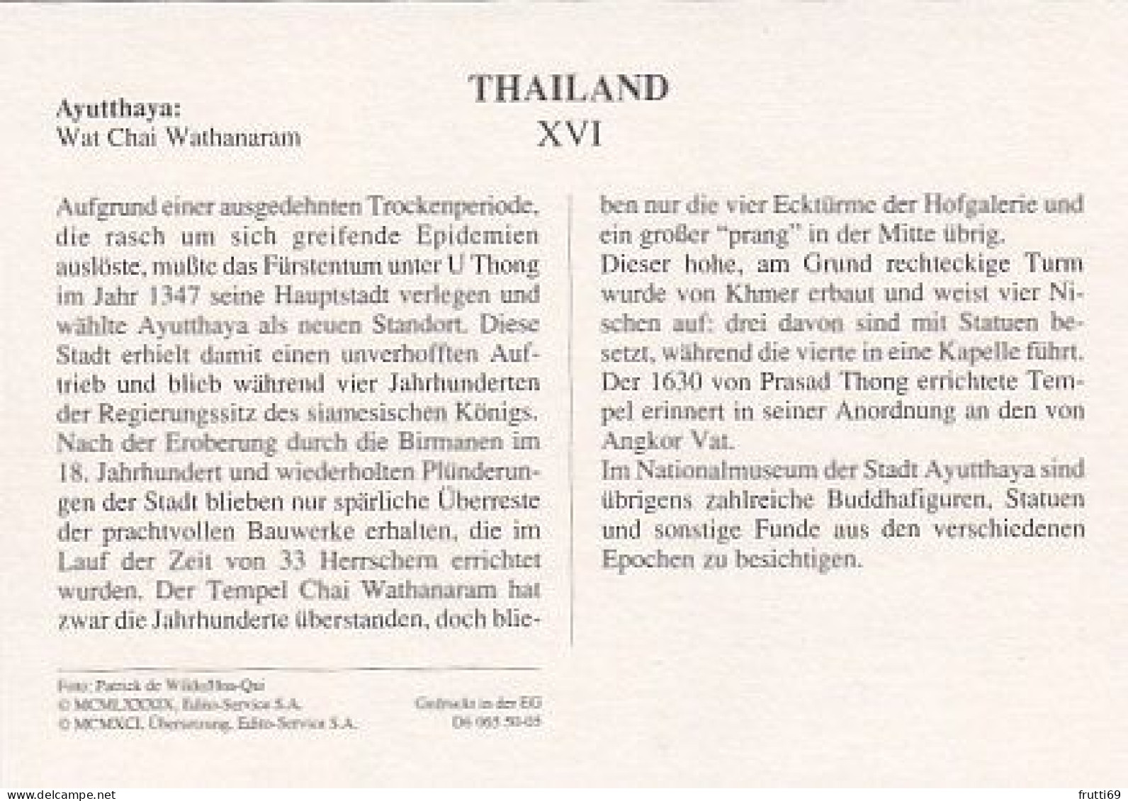 AK148238 THAILAND - Ayutthaya - Wat Chai Wathanaram - Thaïlande