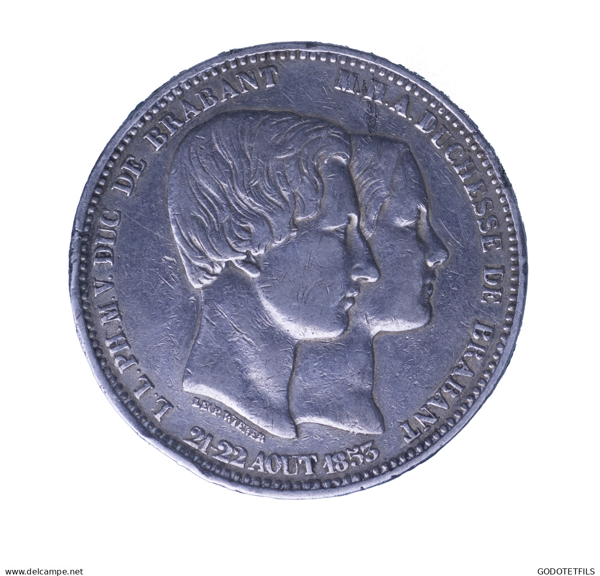 Royaume De Belgique - Léopold Ier 5 Francs 1853 Mariage Du Duc De Brabant - 5 Frank