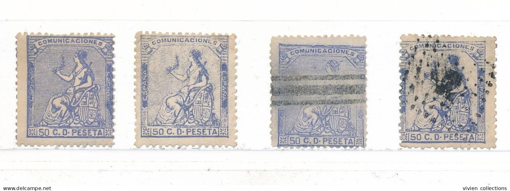 Espagne N° 136 X 4 : Neufs * Et (*) Nuances, Annulé Et Oblitéré - Unused Stamps