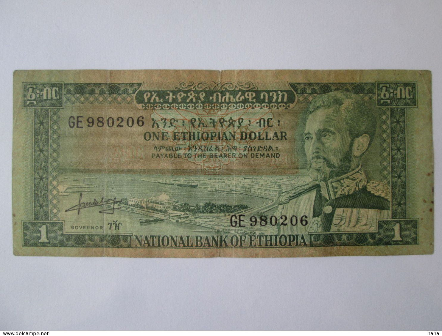 Ethiopia 1 Dollar 1966 Banknote,see Pictures - Aethiopien