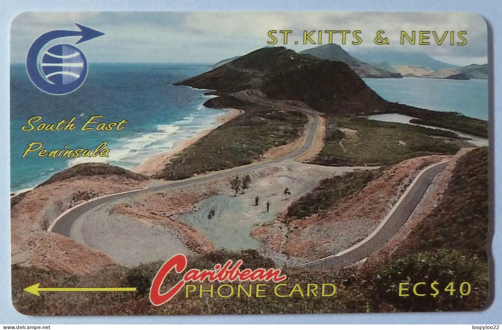 ST KITTS & NEVIS - GPT - STK-3F - South East Peninsula - $40 - 3CSKF - 1990 -  5,500ex - St. Kitts & Nevis