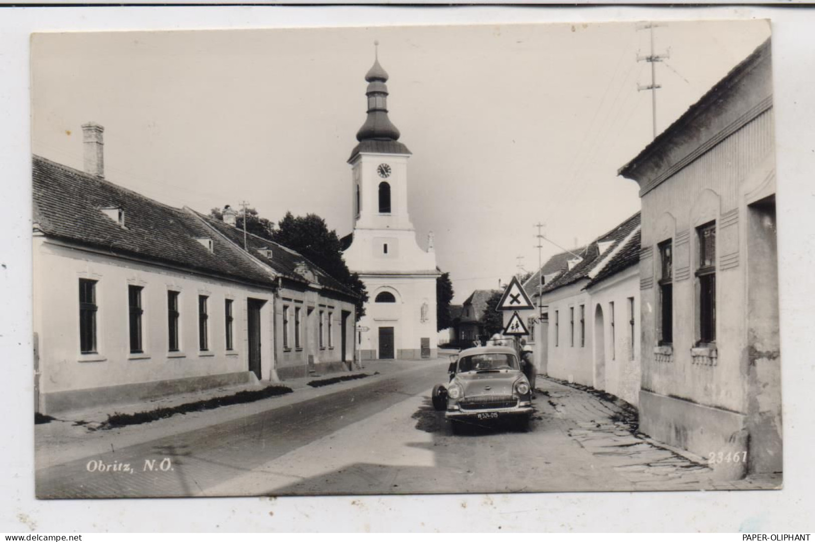 A 2061 HADRES - OBRITZ, Strassenpartie, OPEL REKORD - Hollabrunn