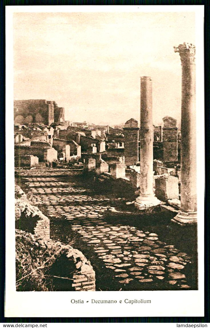 A63 ITALIE CPA  OSTIA - DECUMANO E CAPITOLIUM - Verzamelingen & Kavels