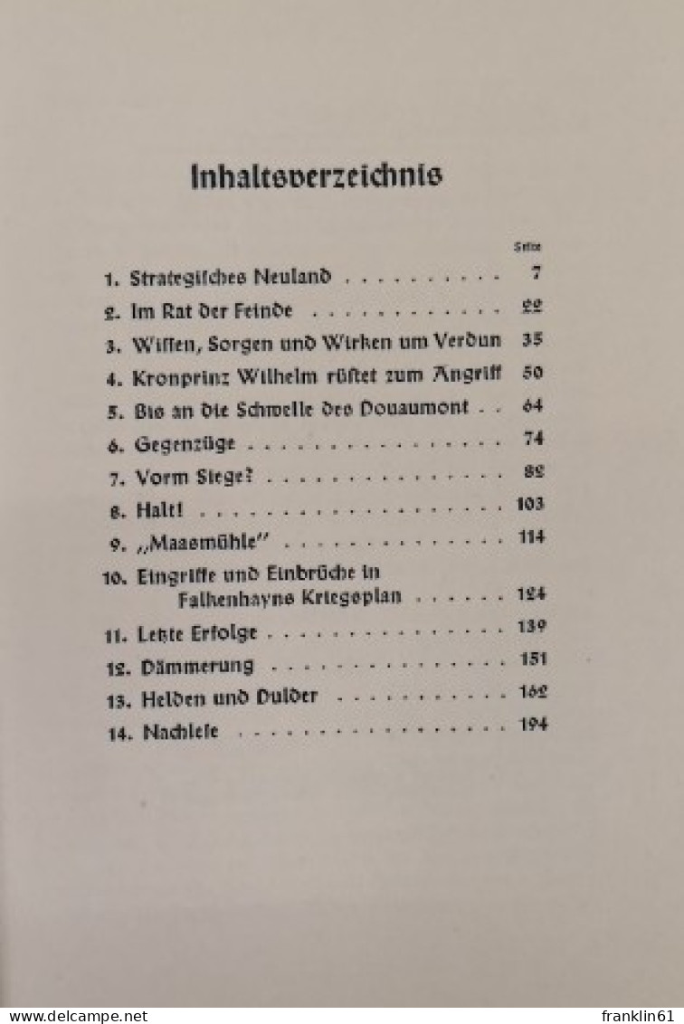 Verdun. Wende Des Weltkrieges. - 5. Zeit Der Weltkriege