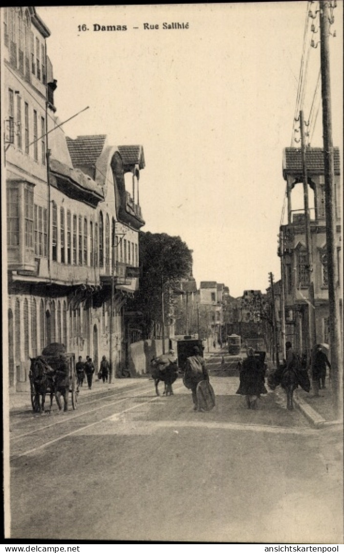 CPA Damas Damaskus Syrien, Rue Sallhie - Syrie