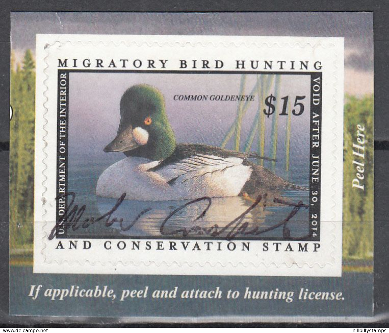 UNITED STATES  SCOTT NO RW80  A USED- SELF ADHESIVE   YEAR  2013 - Duck Stamps