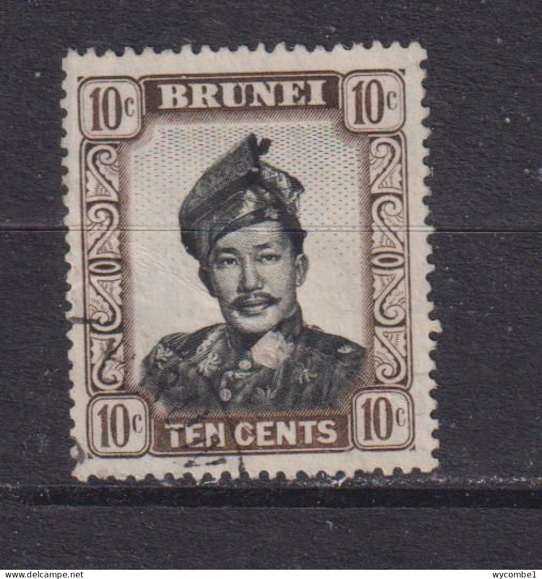 BRUNEI - 1952 Sultan Omar Ali Saifuddin Watermark Multiple Script CA 10c Used As Scan - Brunei (...-1984)