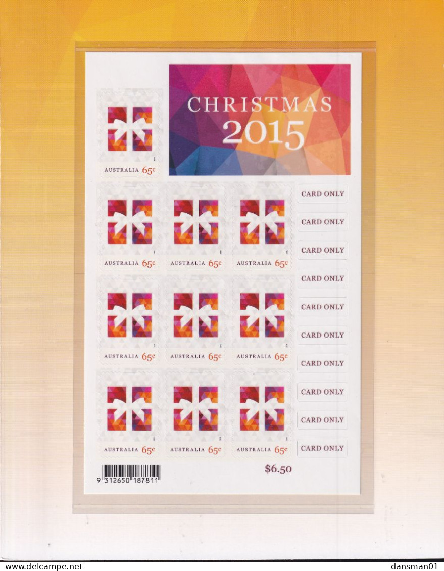 Australia 2015 Christmas (foil) Sc 4394-95 Mint Never Hinged P&S Sheetlets - Mint Stamps