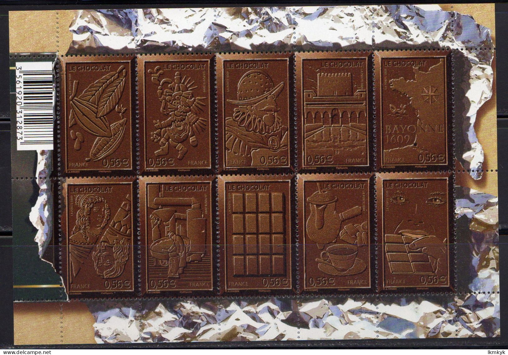 France 2009.Le Chocolat** - Blocs Souvenir