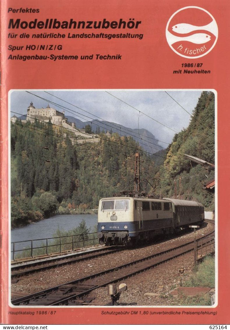 Catalogue FISCHER Modellbahnzubehör 1986/87 HO N Z G - Duits