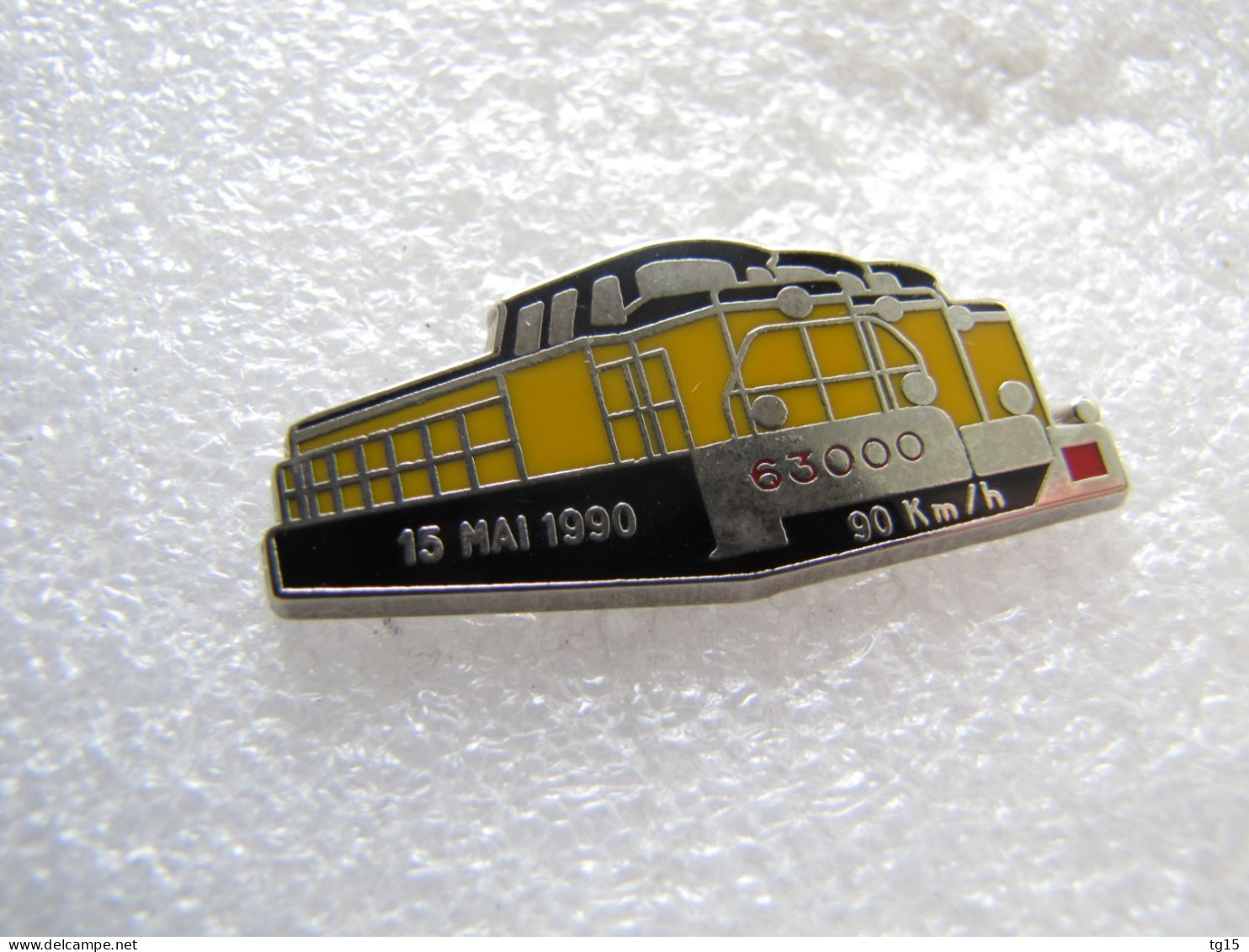 PIN'S   TRAIN  SNCF   63000  15 MAI 1990  90 KM/H  Zamak   ONCF TRAPPES - TGV