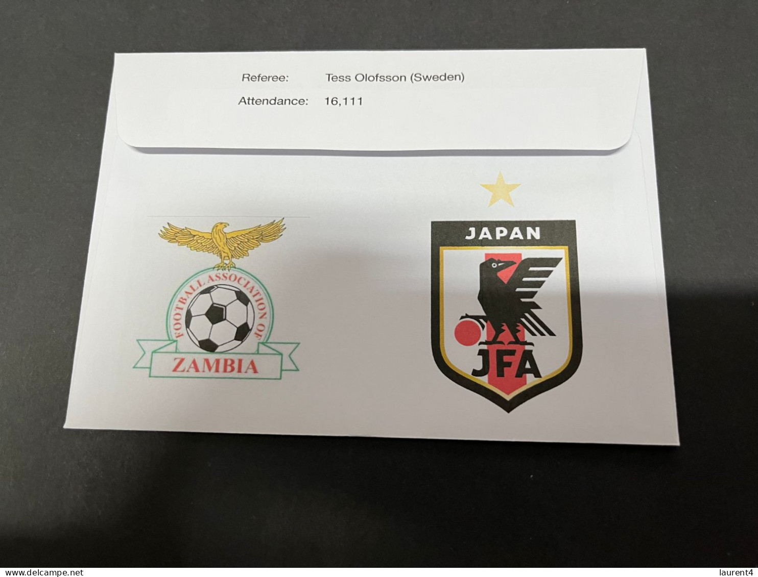 22-7-2023 (3 S 9) FIFA Women's Football World Cup Match 6 (stamp + Coin) Zambia (0) V Japan (5) - Dollar