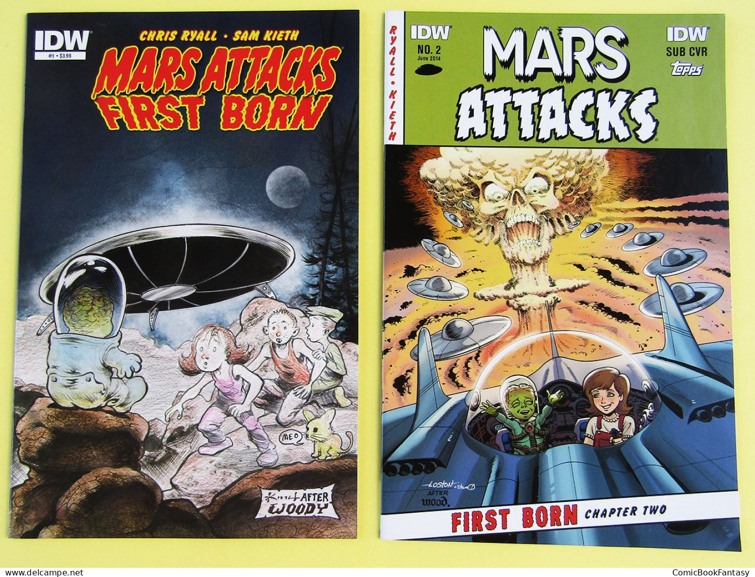 Mars Attacks First Born #1-4 1,2,3,4 Set (2&4 Variants) 2014 IDW Publishing - NM - Otros Editores