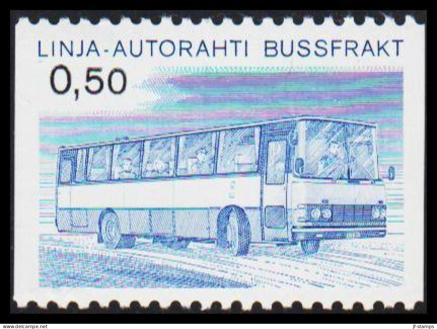 1981. FINLAND. LINJA-AUTORAHTI - BUSSFRAKT. 0,50 Mk. Never Hinged. (Michel 14) - JF535613 - Pacchi Tramite Autobus