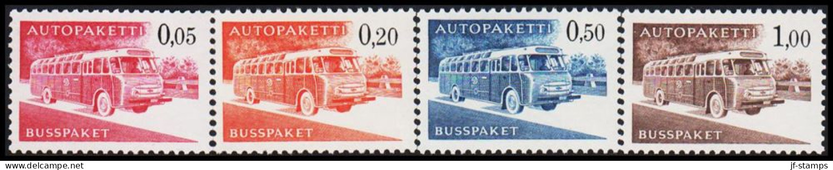 1963-1980. FINLAND. Mail Bus. Complete Set AUTOPAKETTI - BUSSPAKET Never Hinged. Normal... (Michel AP 10-13x) - JF535614 - Postbuspakete