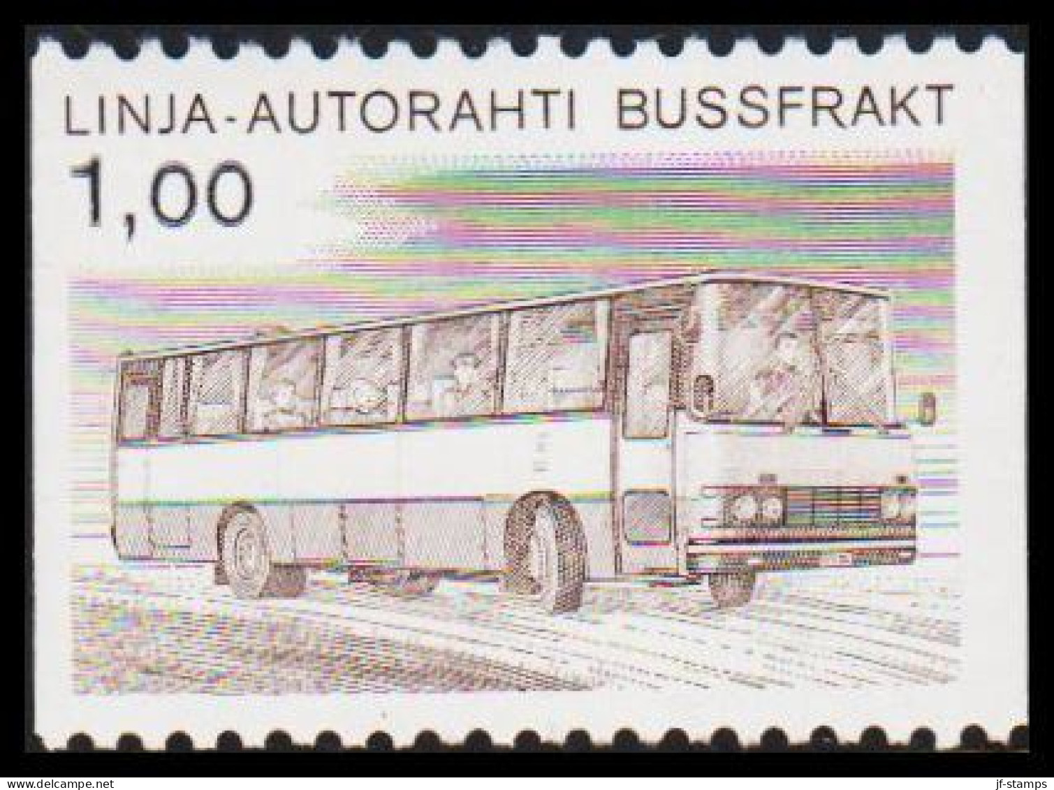 1981. FINLAND. LINJA-AUTORAHTI - BUSSFRAKT. 1,00 Mk. Never Hinged. (Michel 15) - JF535615 - Envios Por Bus