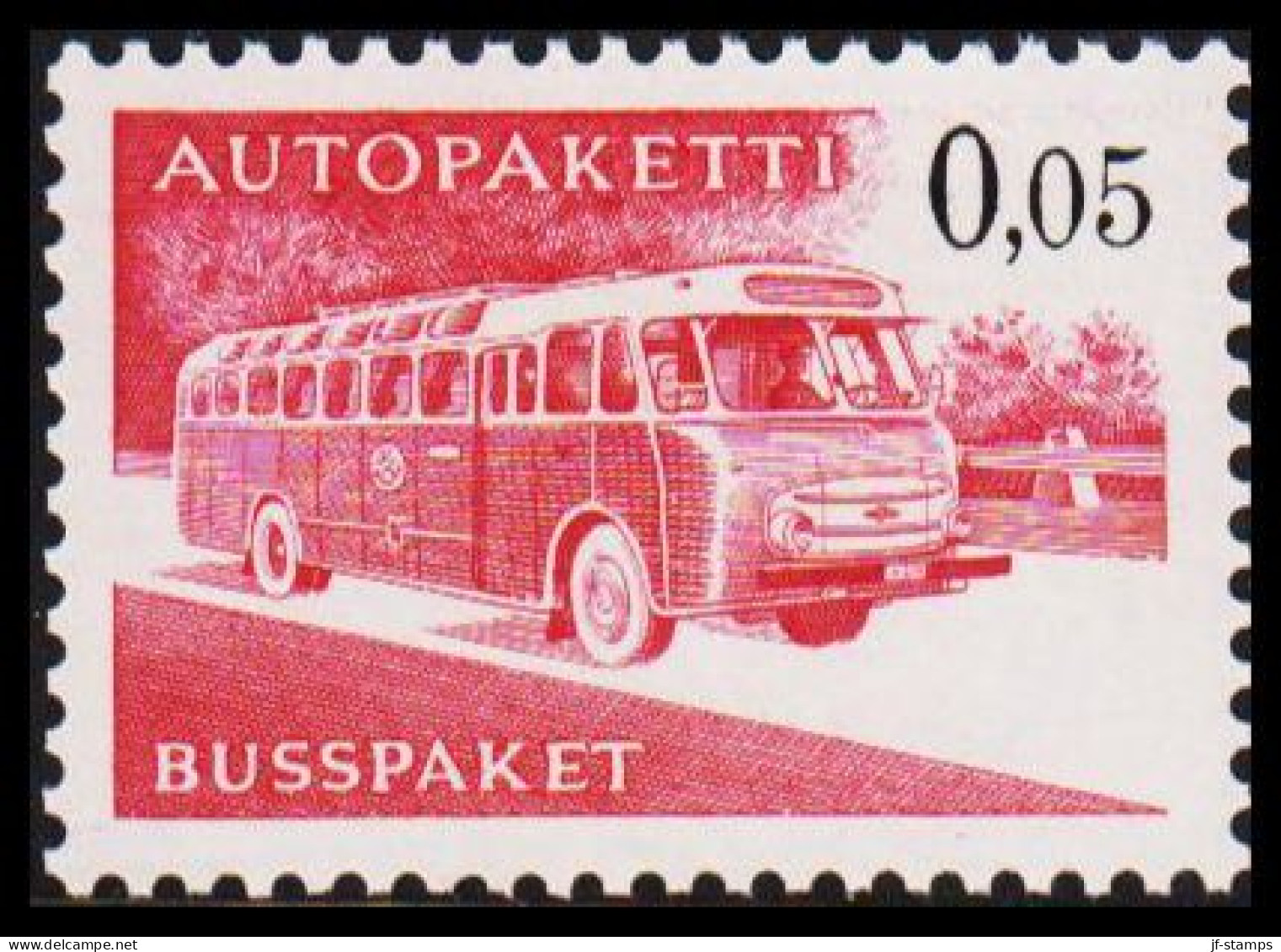 1963-1980. FINLAND. Mail Bus. 0,05 Mk. AUTOPAKETTI - BUSSPAKET Never Hinged. Normal Paper. (Michel AP 10x) - JF535622 - Pacchi Tramite Autobus