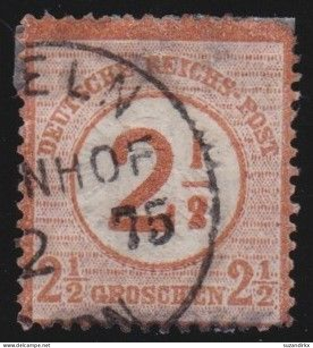 Deutsches Reich  -     Michel   -  29  (2 Scans)  -   O     -    Gestempelt Mit Falz Auf Der Rückseite - Usados