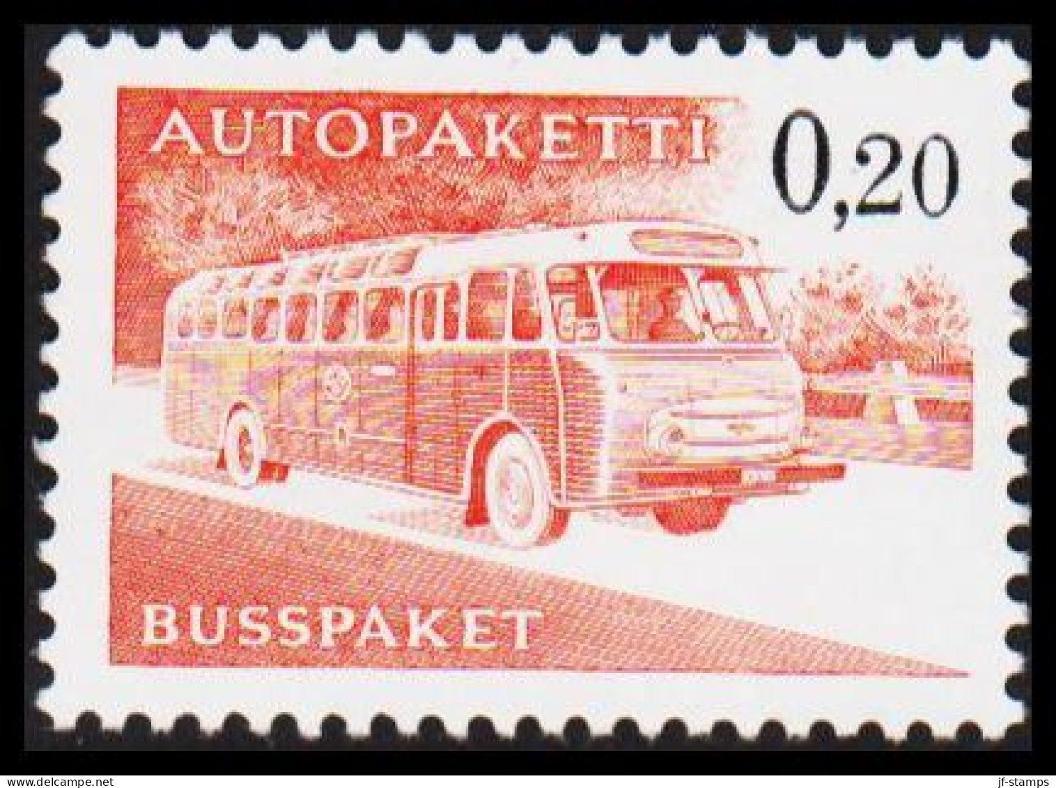 1963-1980. FINLAND. Mail Bus. 0,20 Mk. AUTOPAKETTI - BUSSPAKET Never Hinged. Lumogen. Yell... (Michel AP 11y) - JF535629 - Postbuspakete