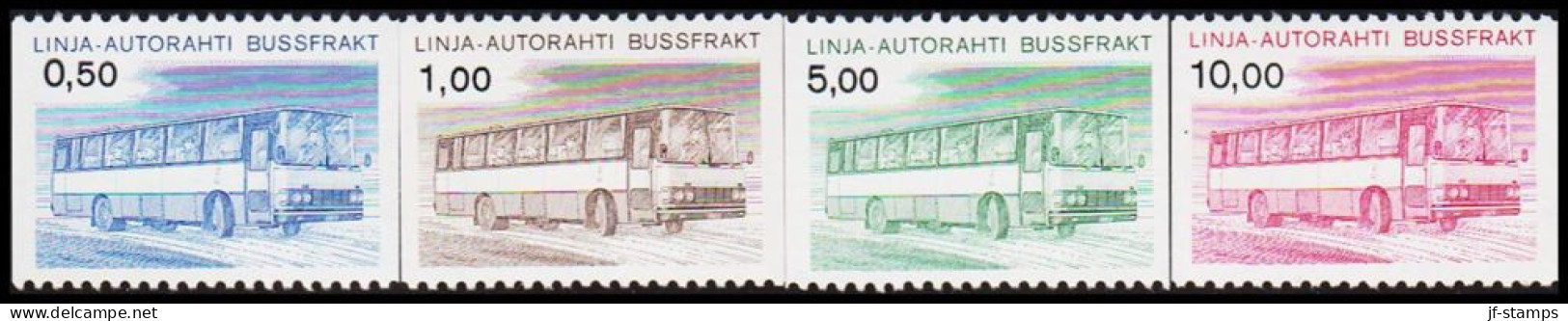 1981. FINLAND. LINJA-AUTORAHTI - BUSSFRAKT. Complete Set (4 V.). Never Hinged. (Michel 14-17) - JF535638 - Pakjes Per Postbus