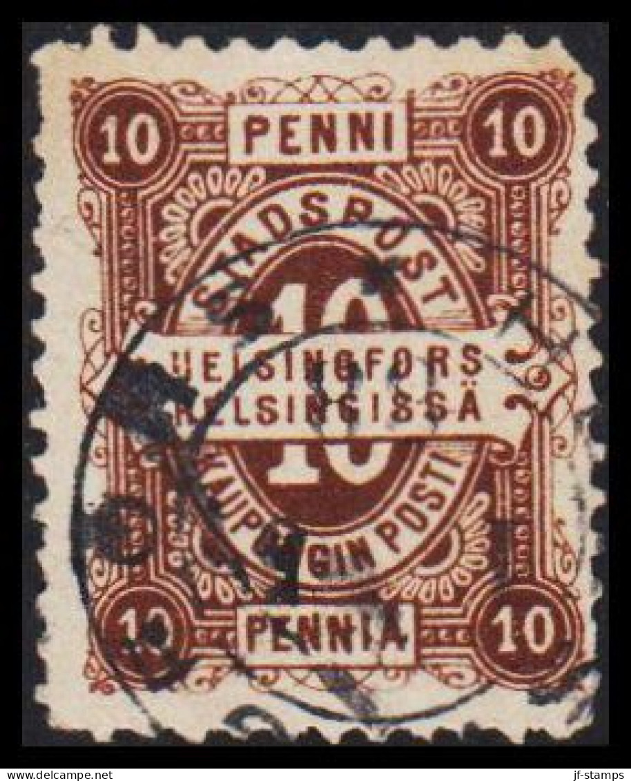 HELSINGFORS STADSPOST. 1884. 10 PENNIA.  - JF535645 - Ortsausgaben