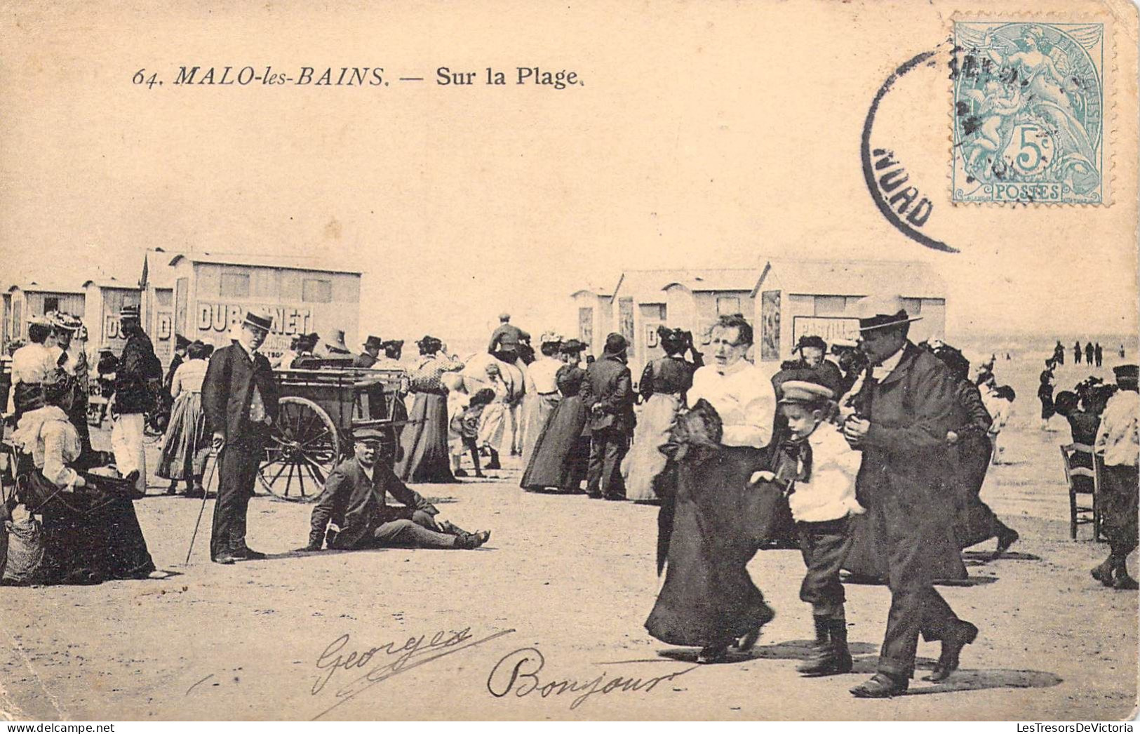 FRANCE - 59 - MALO LES BAINS - Sur La Plage - Carte Postale Ancienne - Malo Les Bains