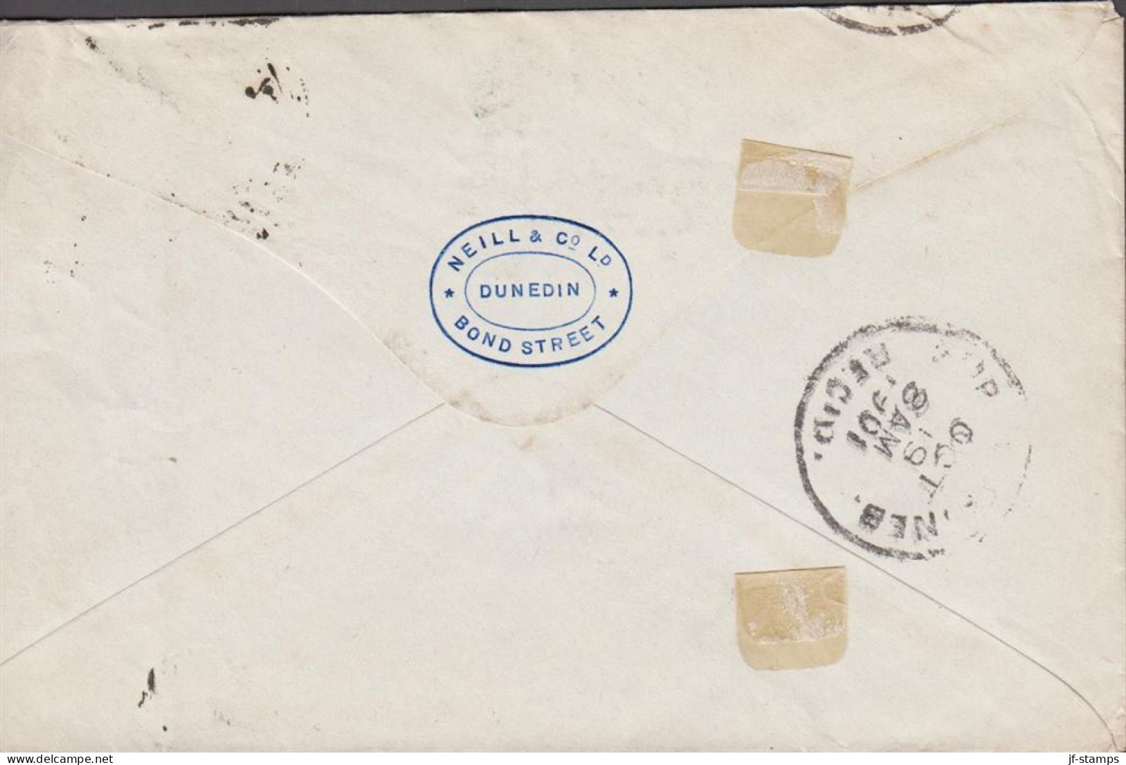 1901. New Zealand. Interesting Small Cover To Superior, Nebraska, USA With Pair ½ D And 1½ D ... (MICHEL 97+) - JF535723 - Covers & Documents