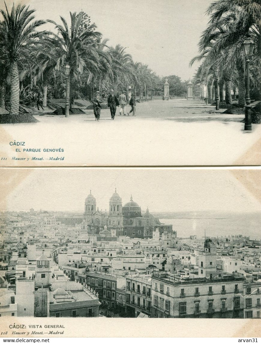 C A D I Z   -   LOTE De 2 POSTALES - - Cádiz