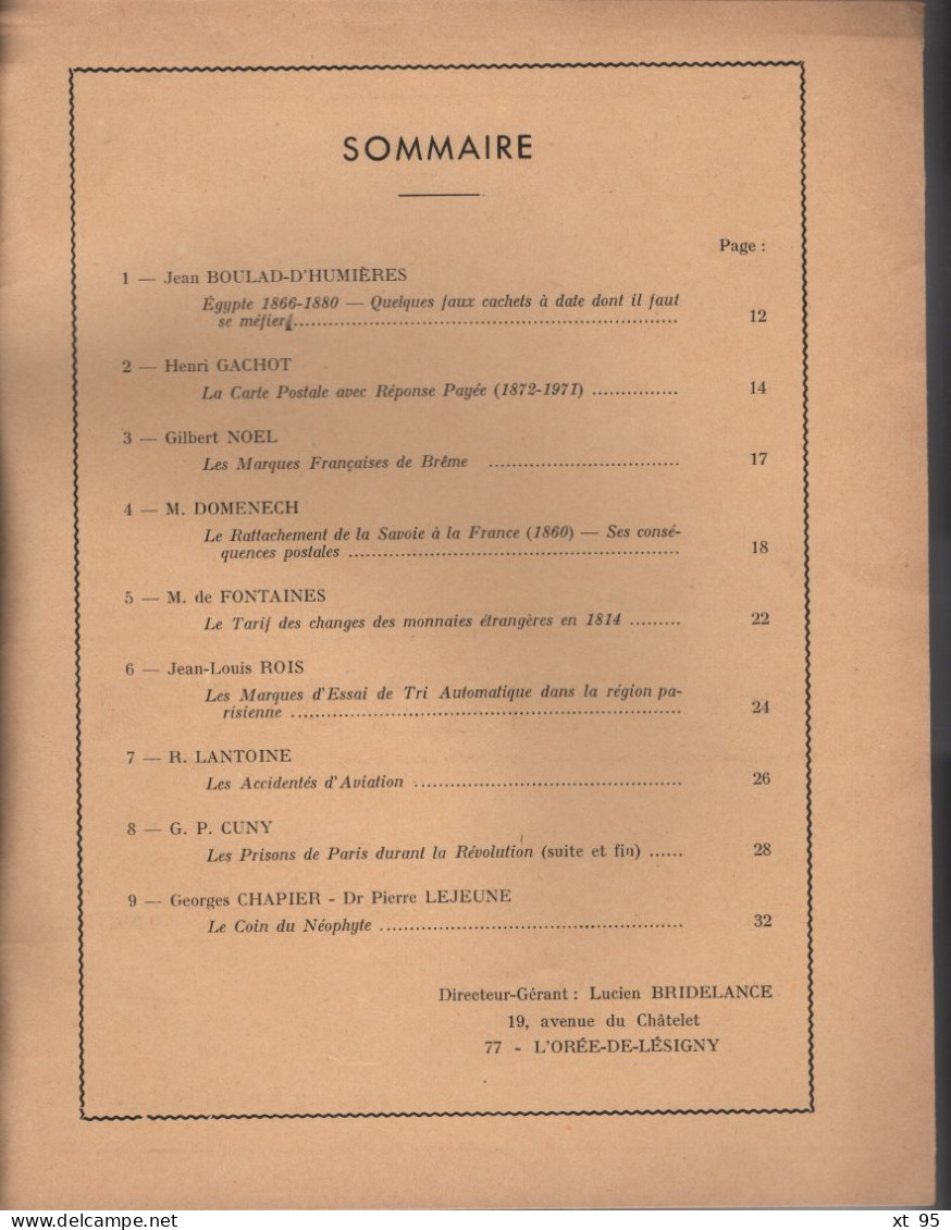 Les Feuilles Marcophiles - N°185 - Voir Sommaire - Frans (vanaf 1941)