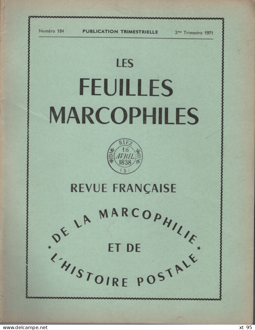 Les Feuilles Marcophiles - N°184 - Voir Sommaire - Français (àpd. 1941)