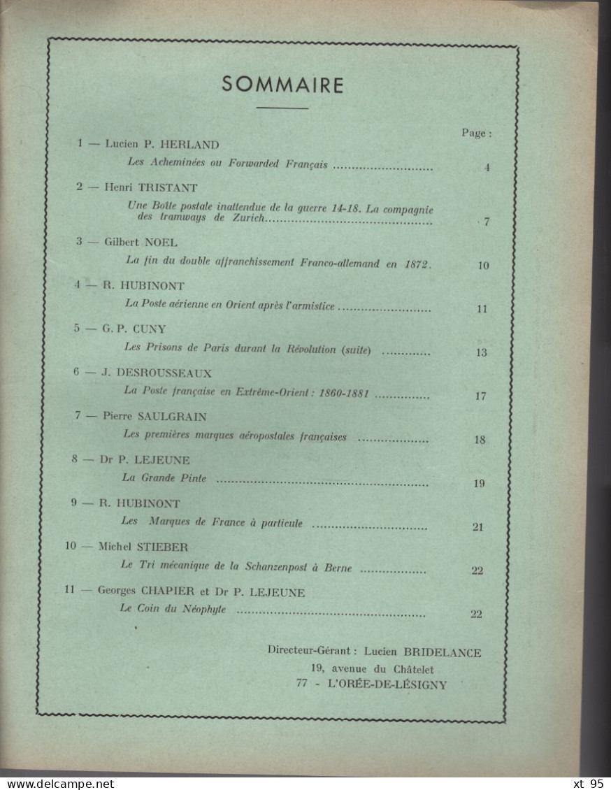 Les Feuilles Marcophiles - N°184 - Voir Sommaire - Französisch (ab 1941)