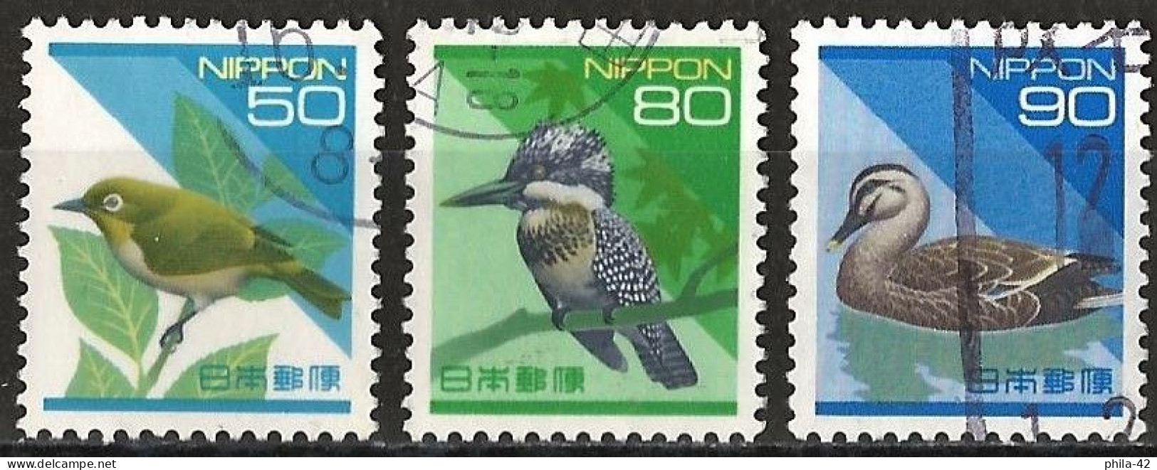 Japan 1994 - Mi 2200A/02A - YT 2079/81 ( Birds ) Complete Set - Gebraucht