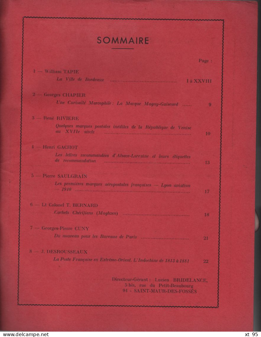 Les Feuilles Marcophiles - N°179 - Voir Sommaire - Frans (vanaf 1941)