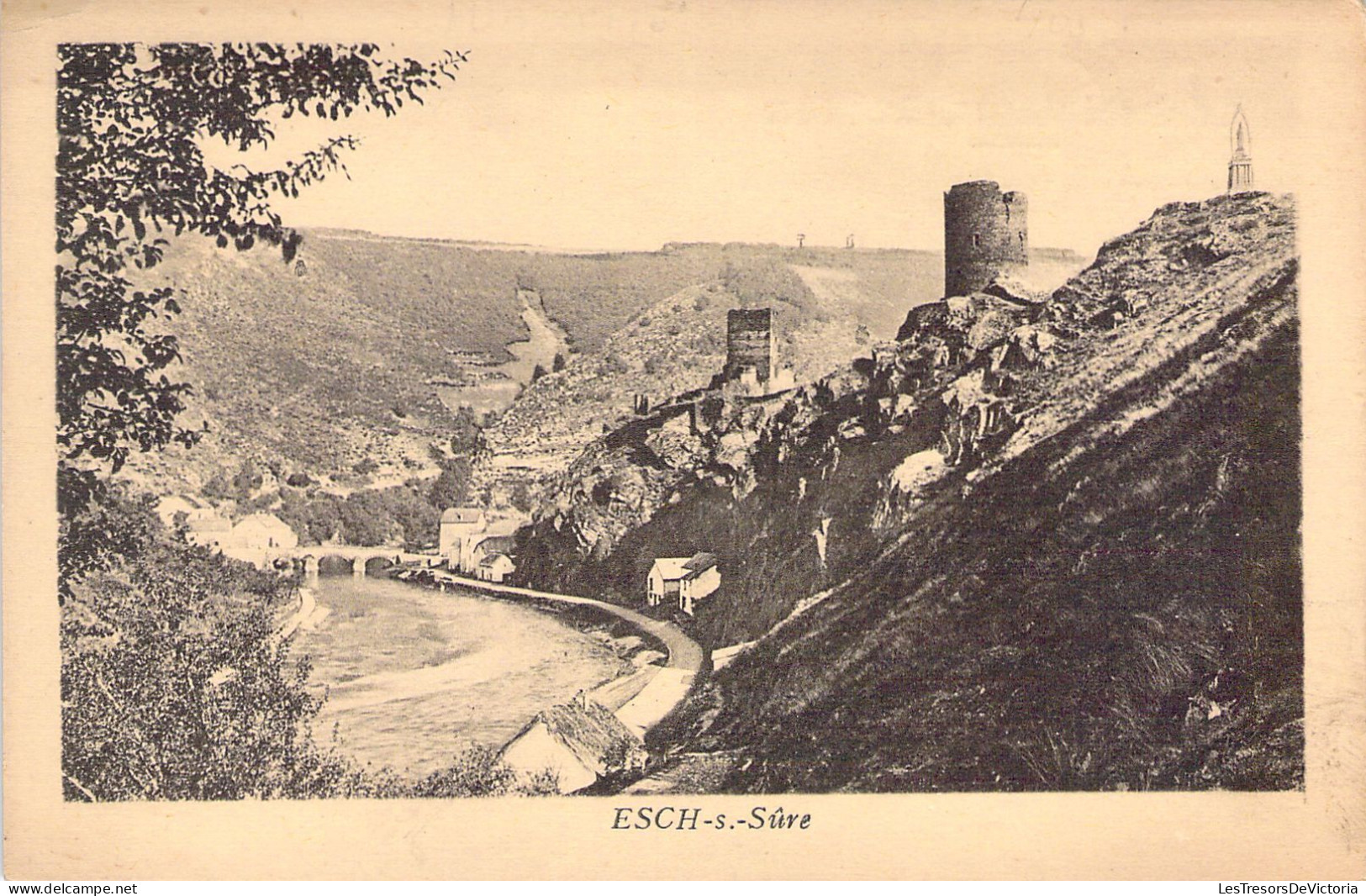 LUXEMBOURG - Esch Sur Sûre - PUBLICITE - Hôtel Des Ardennes - Carte Postale Ancienne - Esch-sur-Sure