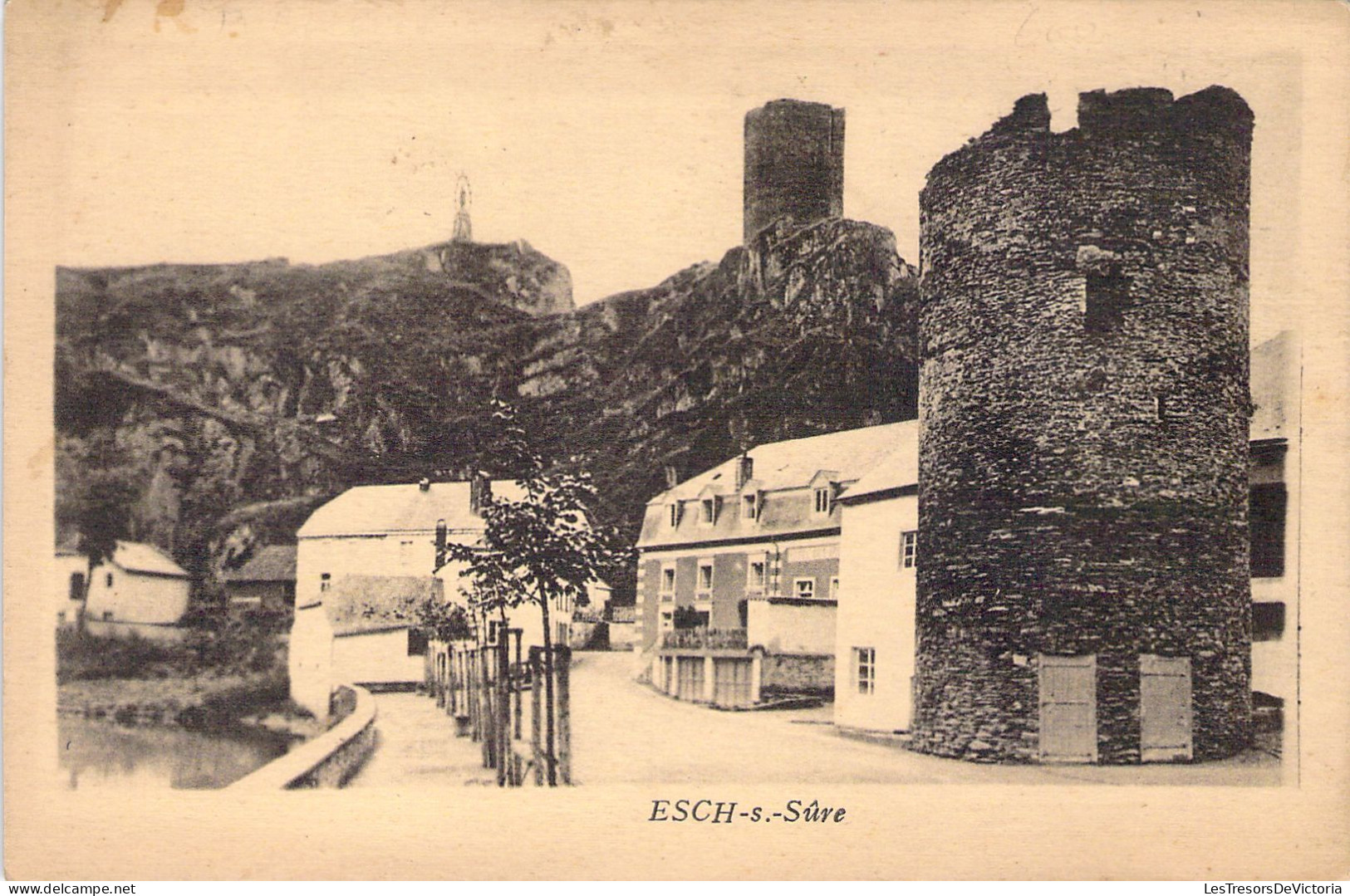 LUXEMBOURG - Esch Sur Sûre - PUBLICITE - Hôtel Des Ardennes - Carte Postale Ancienne - Esch-Sauer