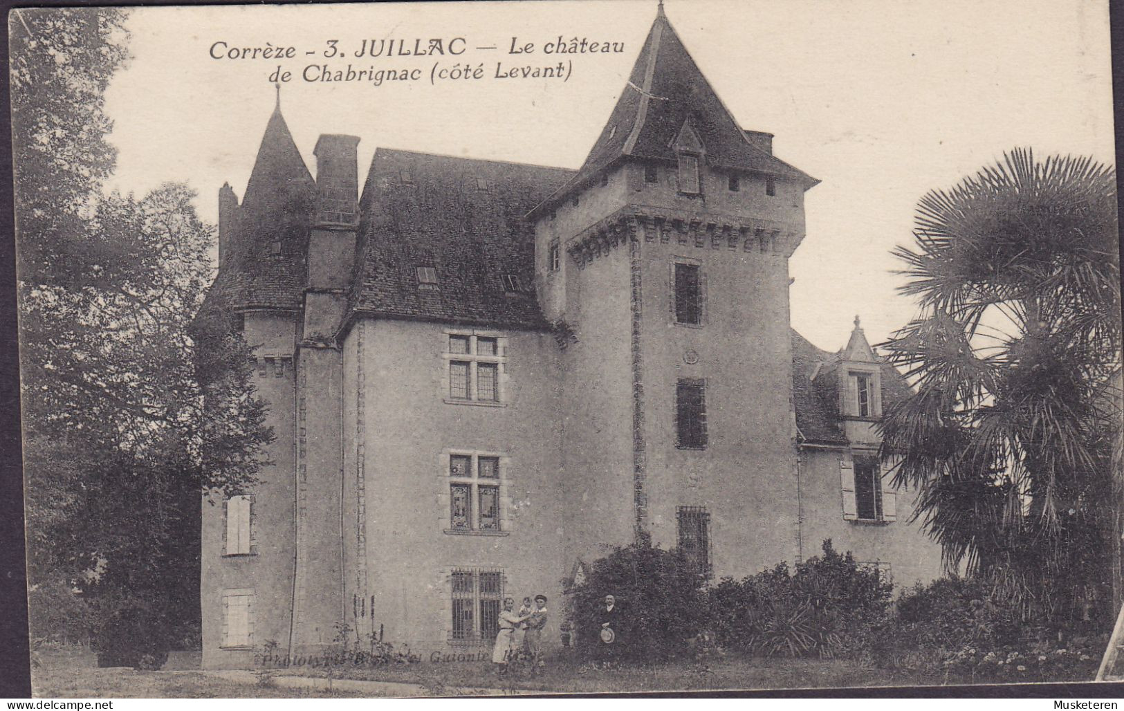 France CPA Corréze 3. Juillac Le Chateau De Chabrignac (cóte Levant) JUILLAC Correze 1921 BRUXELLES Belgium 2x Semeuse - Juillac