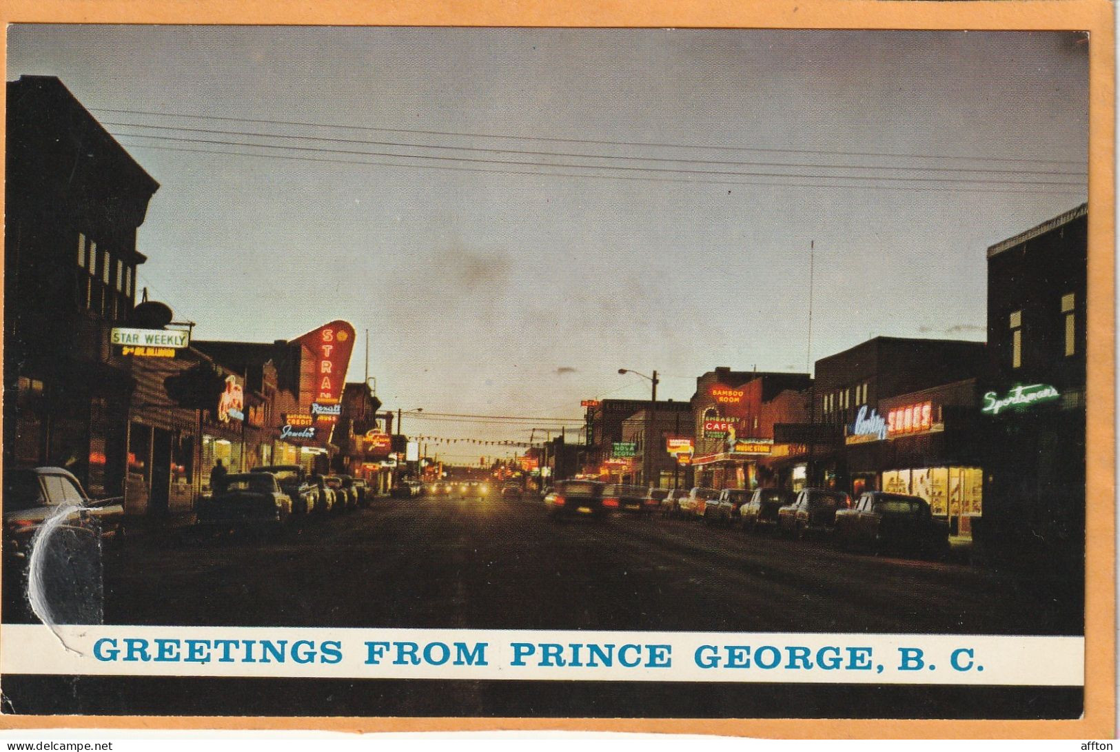 Prince George BC Canada Old Postcard - Prince George