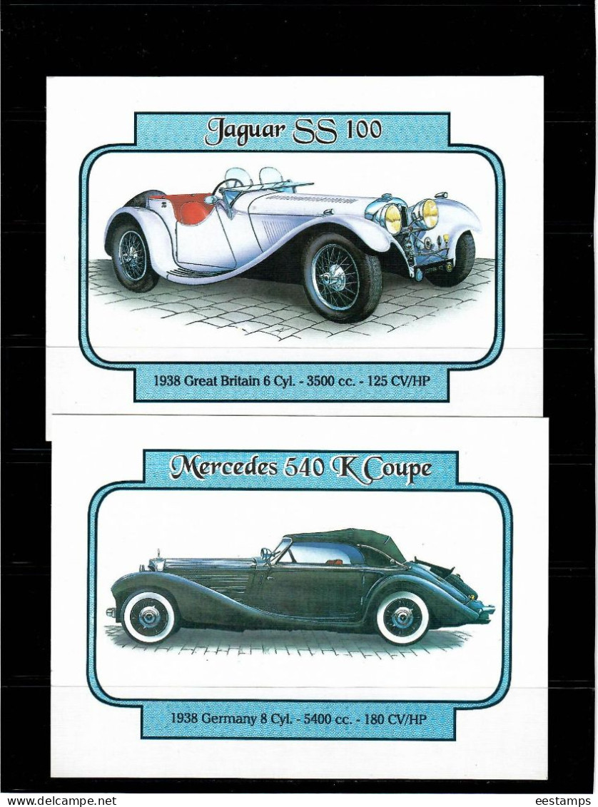 Belarus 2000 . Classic Sports Cars .Volume Two ( 1933-1939). (11 Postcards ). - Belarus