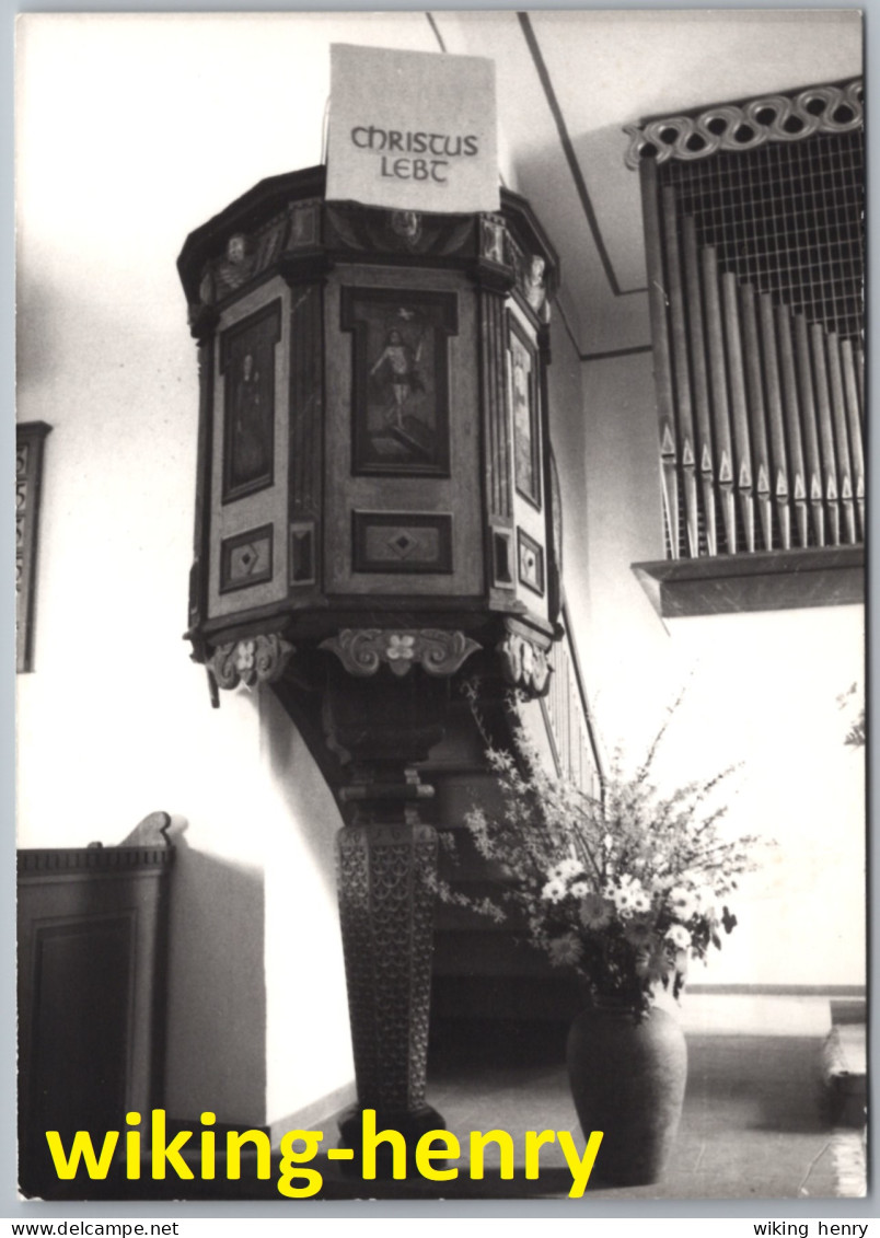 Karben Klein Karben - S/w St. Michaelis Kirche 2   Innenansicht Mit Kanzel Und Teil Der Orgel - Karben