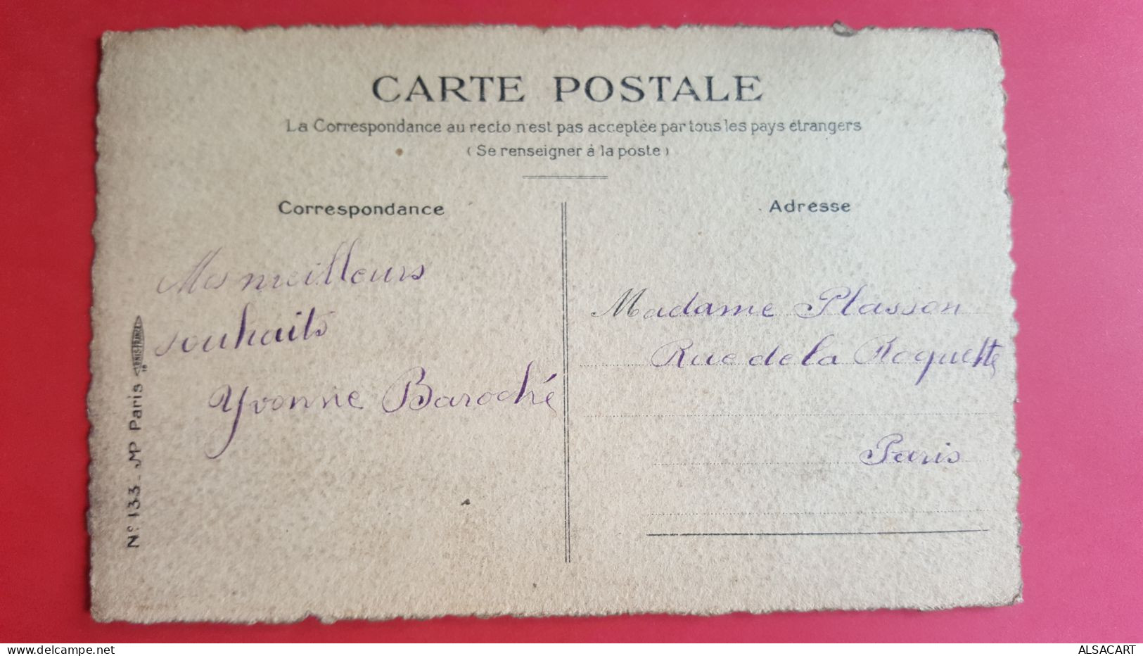 Carte Postale Ancienne Dessinée Main , Piece Unique Village Et Panier Fleurie - Other & Unclassified