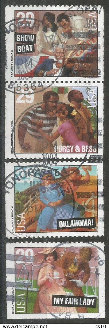 USA 1993 Broadway Musicals SC.# 2767/70 - Cpl 4v Set In VFU Condition - ALL Round PMKs - 1981-...