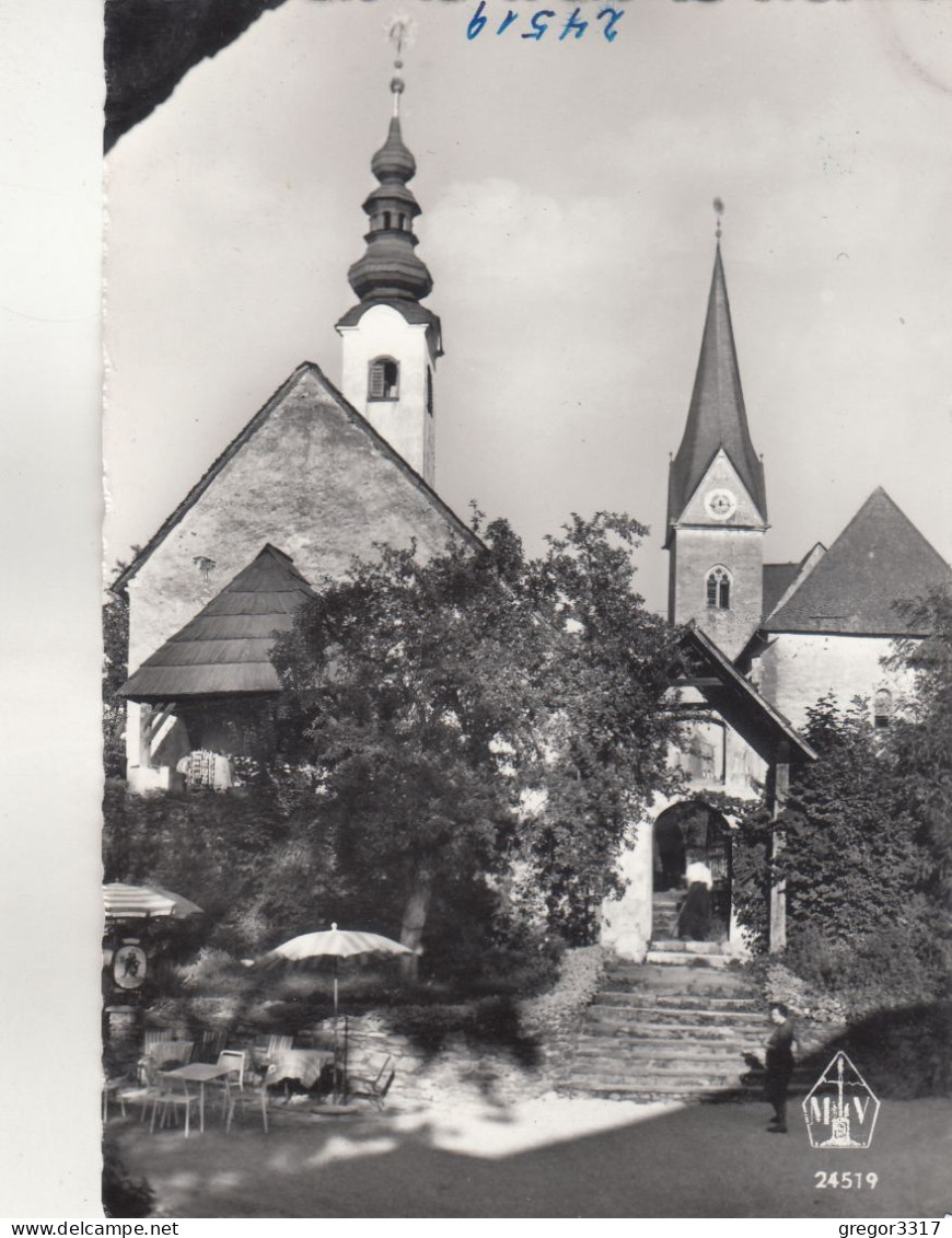 D1997) MARIA WÖRTH Am Wörthersee -Winterkirche Und Pfarrkirche Mit Gastgarten Im Vordergrund - Maria Wörth