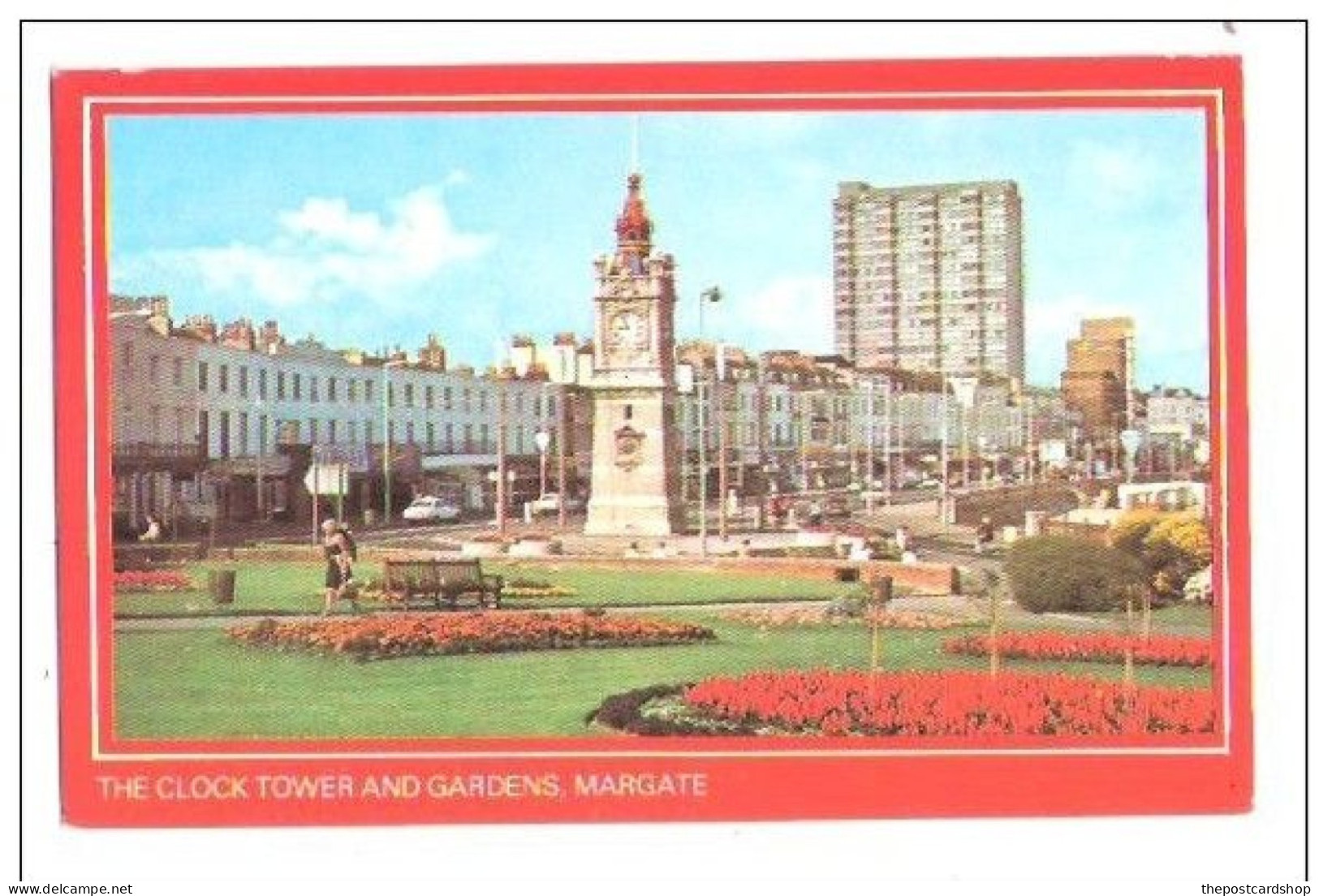 MARGATE THE CLOCK TOWER AND GARDENS PHOTO PRECISION LIMITED 1960'S ?? UNUSED - Margate