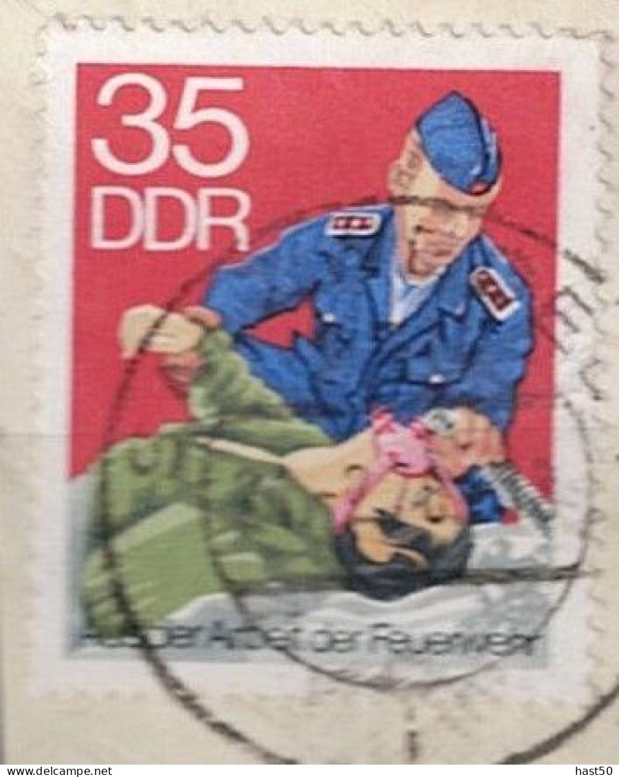 DDR GDR RDA - Erste Hilfe: Künstliche Beatmung (MiNr: 2279) 1977 - Gest Used Obl LESEN - Gebraucht