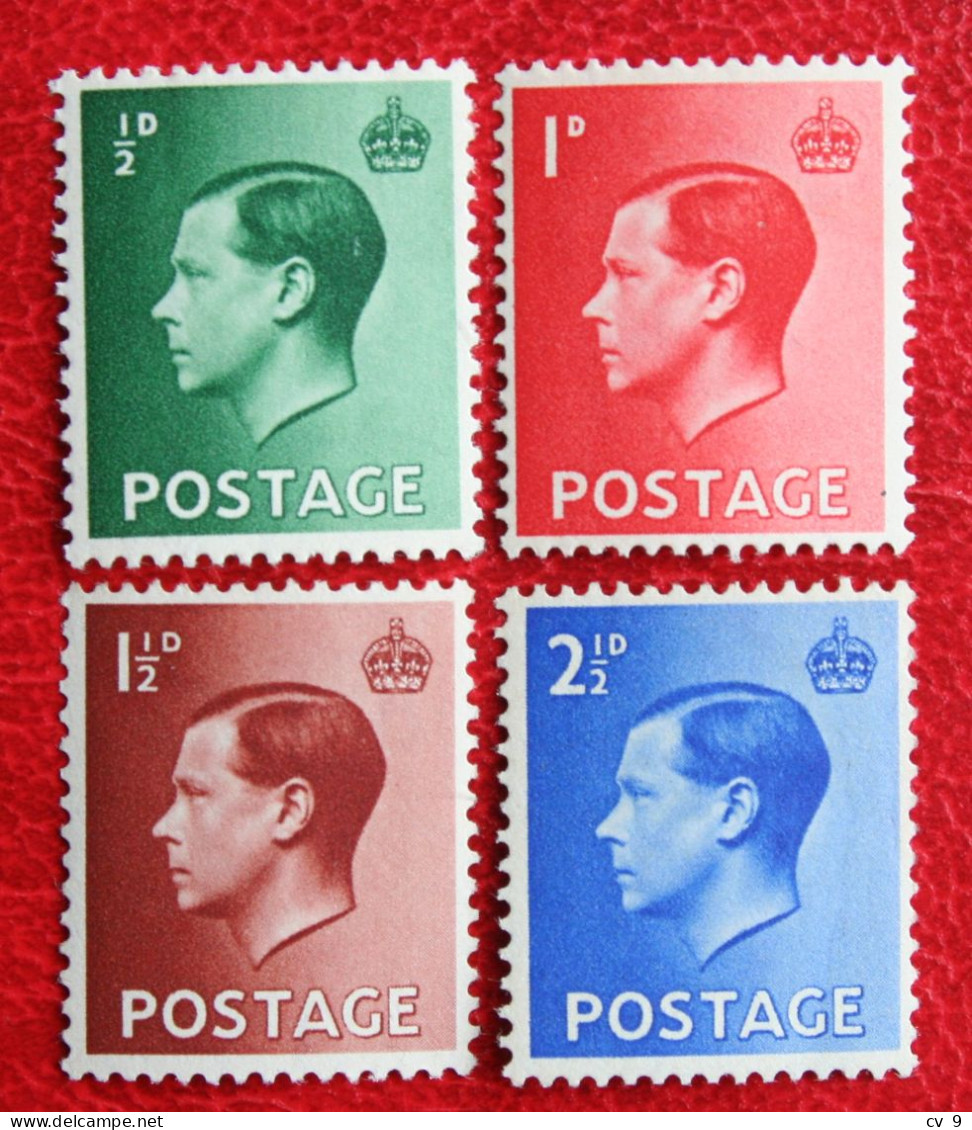 King Edward VIII (Mi 193-196) 1936 Ongebruikt MH ENGLAND GRANDE-BRETAGNE GB GREAT BRITAIN - Unused Stamps