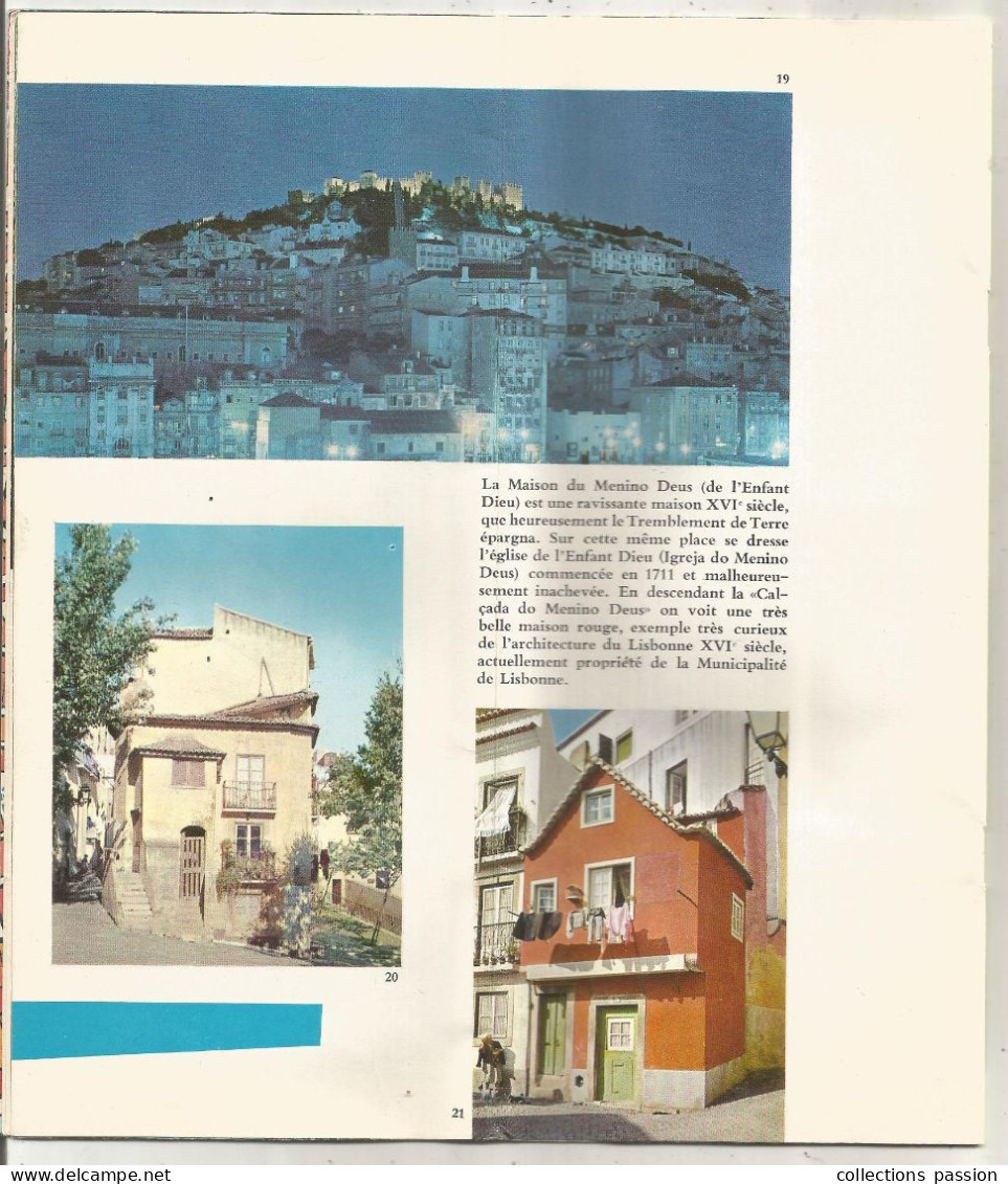 Dépliant Touristique, Portugal, LISBONNE, La Zone Du Chateau, 28 Pages, 37 Photos, 1 Plan, Frais Fr 3.35 E - Reiseprospekte